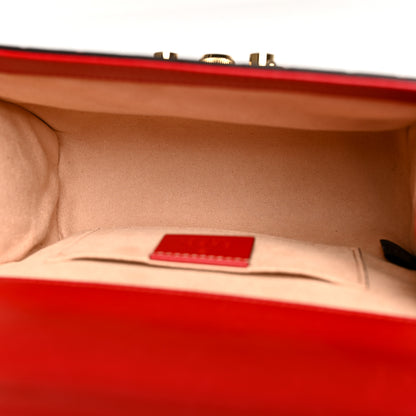 Gucci Guccissima Small Padlock Shoulder Bag Hibiscus Red 5 of 11