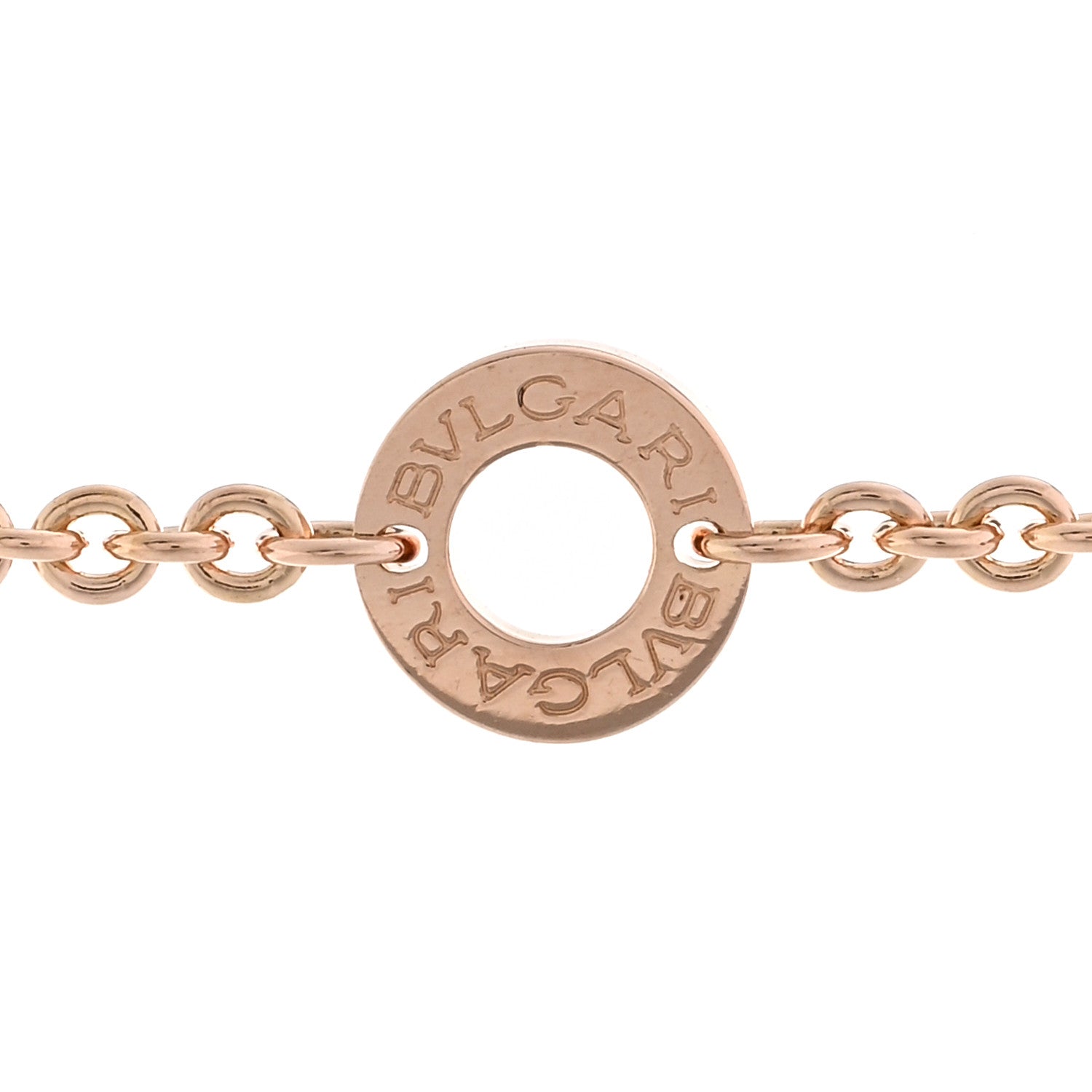 Bulgari 18K Rose Gold Diamond Black Onyx Roma Pendant Necklace 5 of 5
