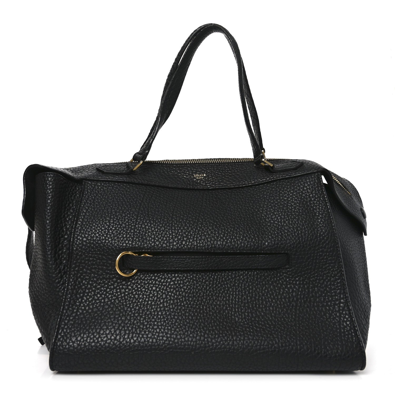Celine Bullhide Calfskin Medium Ring Bag Black 1 of 18