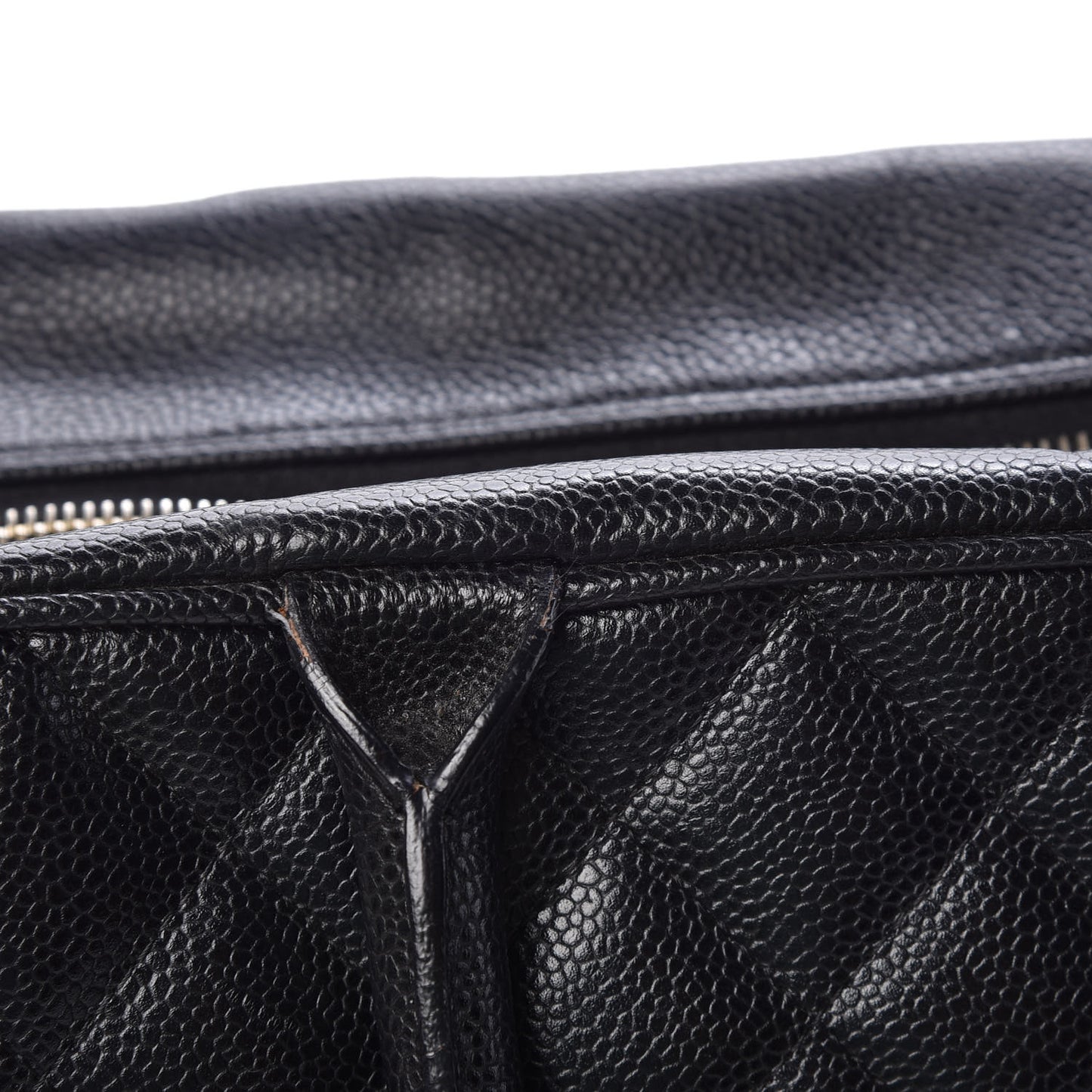 Caviar Quilted Large Bowler Black