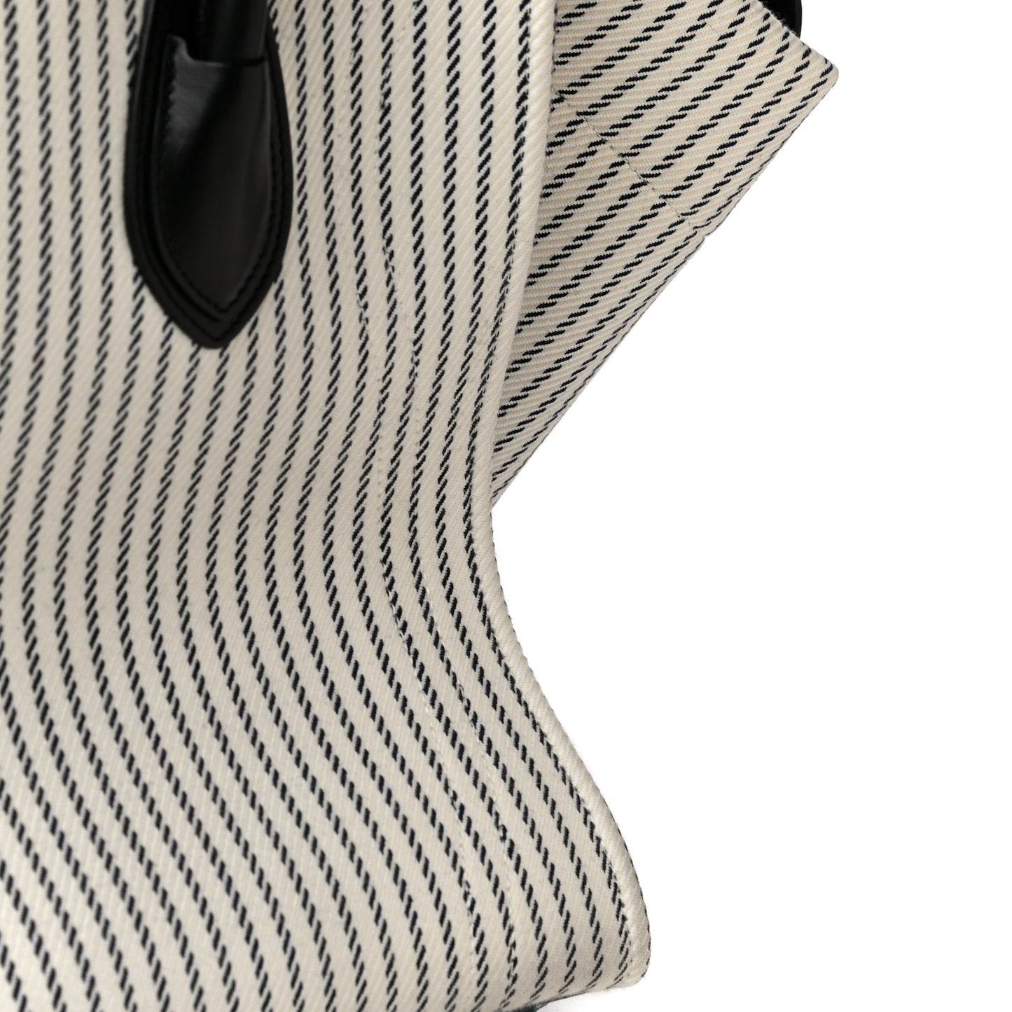 Cotton Canvas Striped Medium Phantom Luggage White Navy