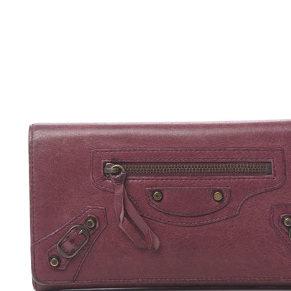 Balenciaga Agneau Classic Hardware Money Wallet Cassis 12 of 12