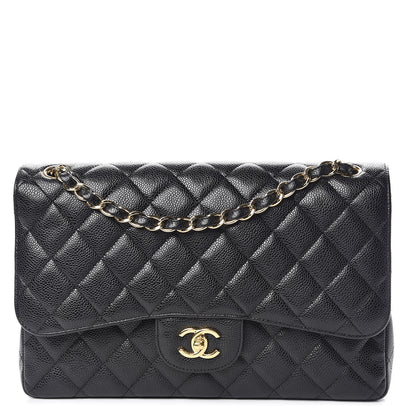 Chanel Caviar Quilted Jumbo Double Flap Black 1 of 9