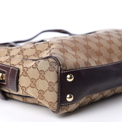 Gucci Monogram New Britt Medium Boston Dark Brown 6 of 11
