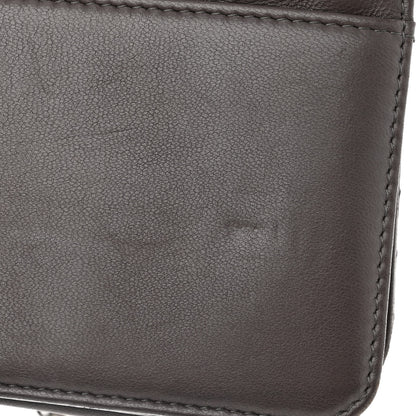 Chanel Distressed Patent Chevron Quilted CC Crossing Wallet On Chain WOC Grey 12 of 14