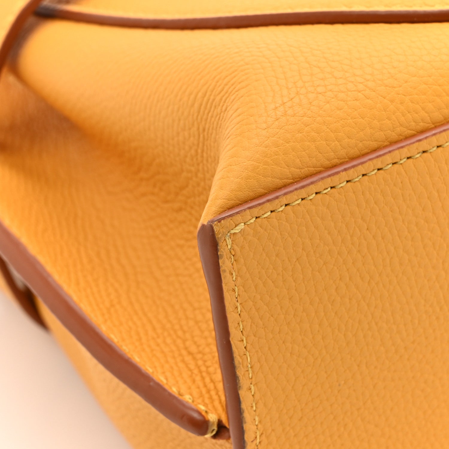 Loewe Calfskin Mini Gate Tote Mustard Yellow 11 of 15