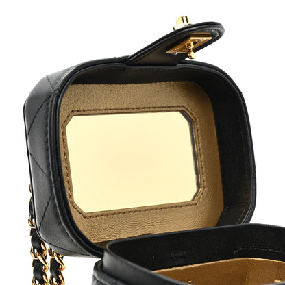 Chanel Lambskin Quilted Vanity Clutch With Chain Black 8 of 12