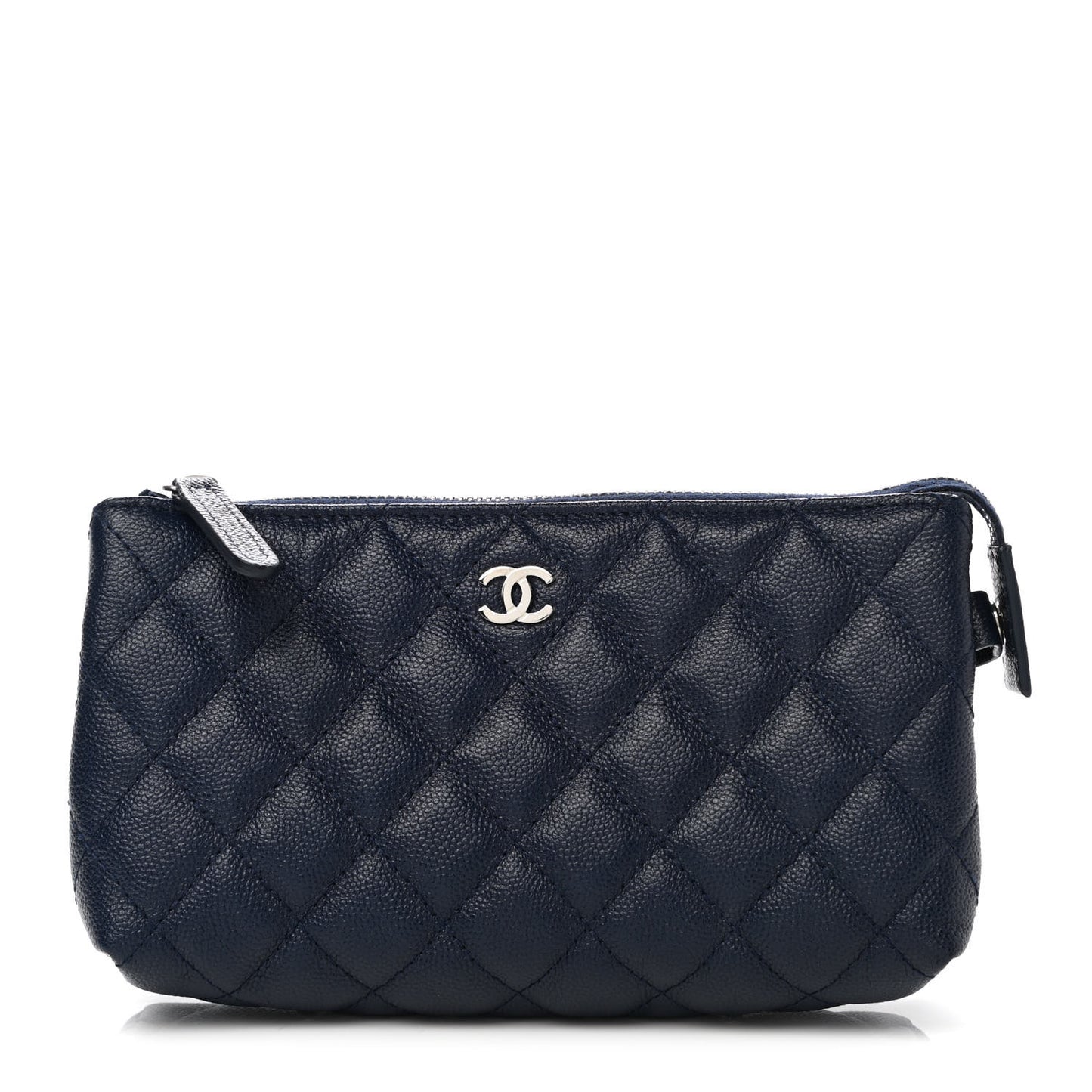 Caviar Quilted Small Pouch Navy