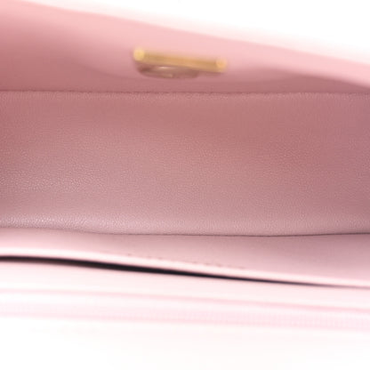Chanel Lambskin Quilted Mini Top Handle Rectangular Flap Light Pink 5 of 11