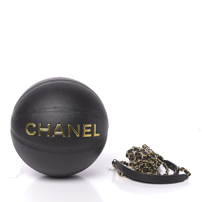 Chanel Lambskin Chain Net and Basketball Black Dark Gold 4 of 8