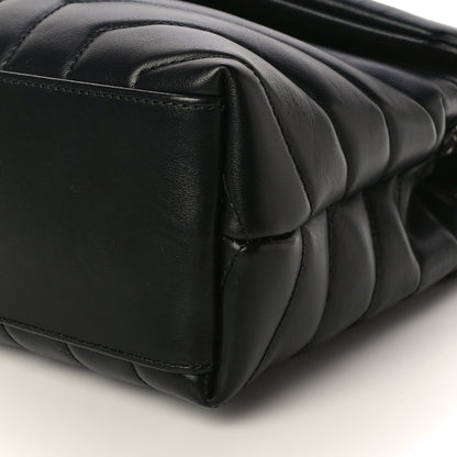 Saint Laurent Calfskin Y Quilted Monogram Small Loulou Chain Satchel Black 10 of 10