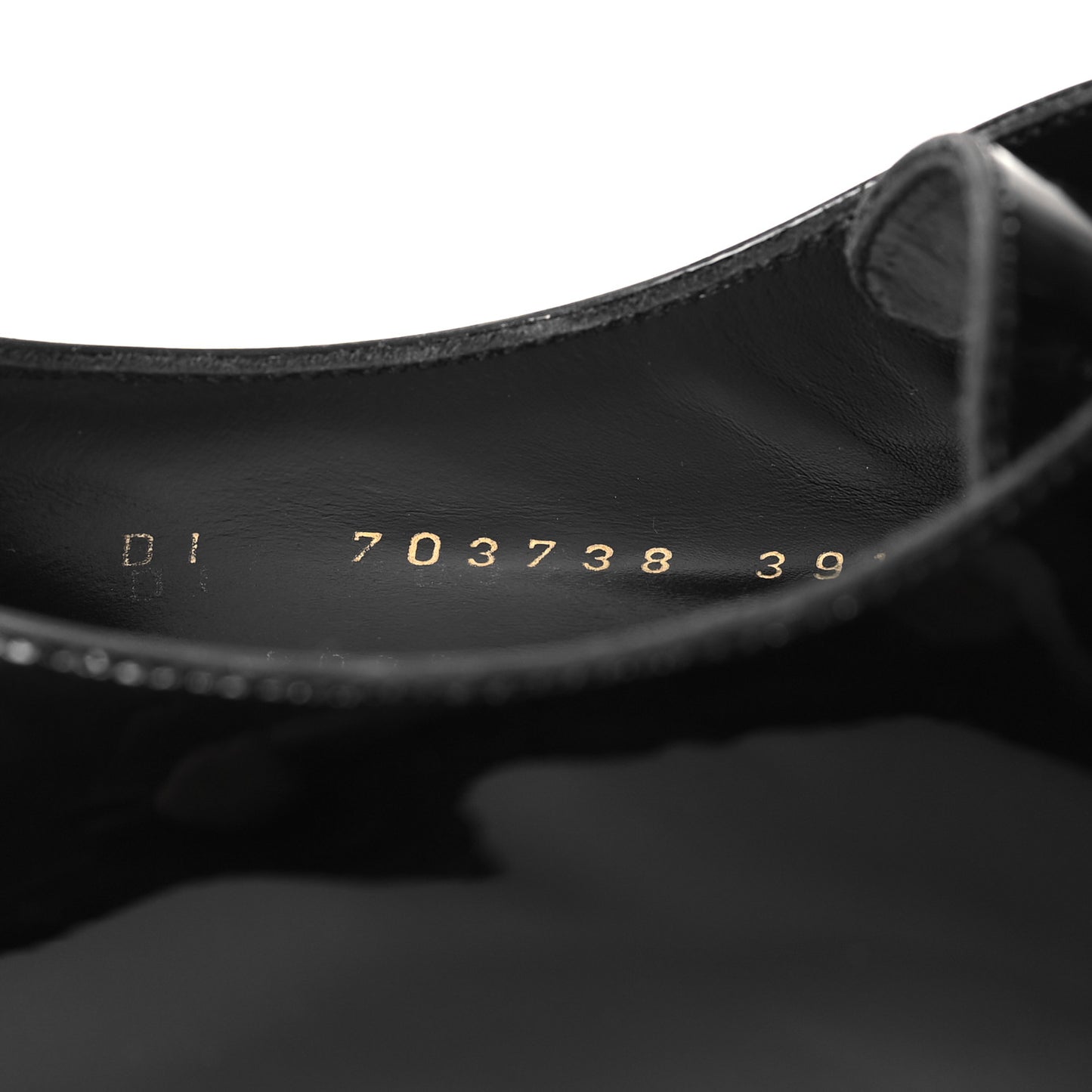 Patent Baltimora Lace Up Derby Shoes 39.5 Black