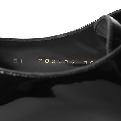 Saint Laurent Patent Baltimora Lace Up Derby Shoes 39.5 Black 6 of 9