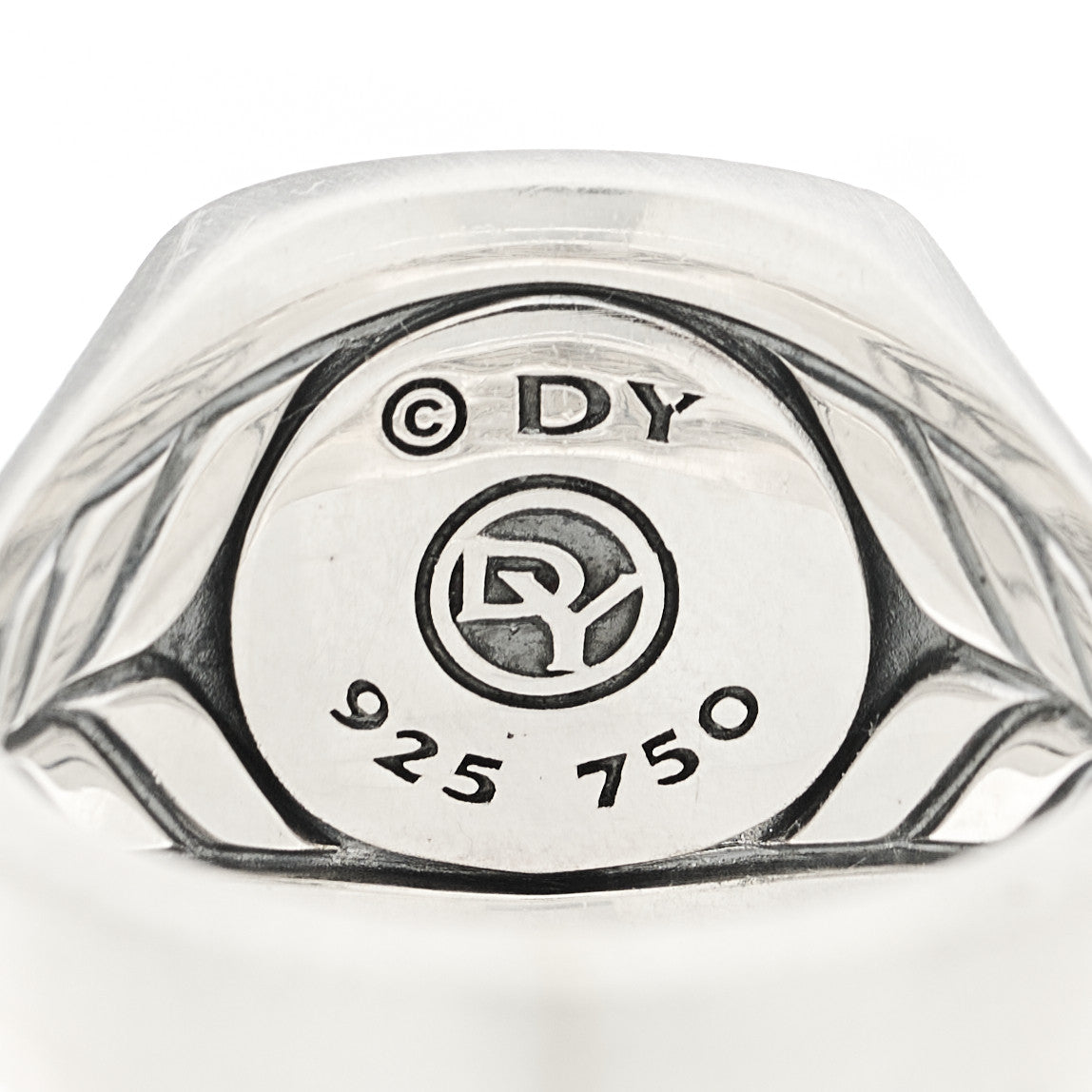 David Yurman Sterling Silver 18K Yellow Gold Petrvs Horse Signet Ring 58 8.5 4 of 5