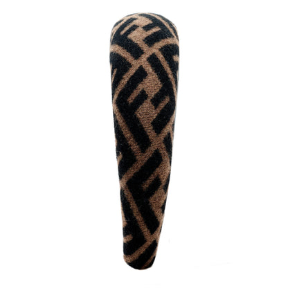 Fendi Wool Cashmere FF Logo Headband Tobacco 5 of 5