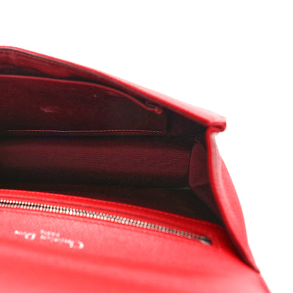 Christian Dior Grained Calfskin Small Diorama Flap Bag Red 5 of 13