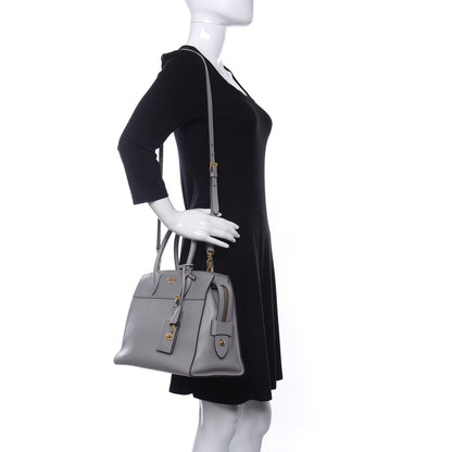 Prada Saffiano City Calfskin Medium Esplanade Tote Mercurio 2 of 10