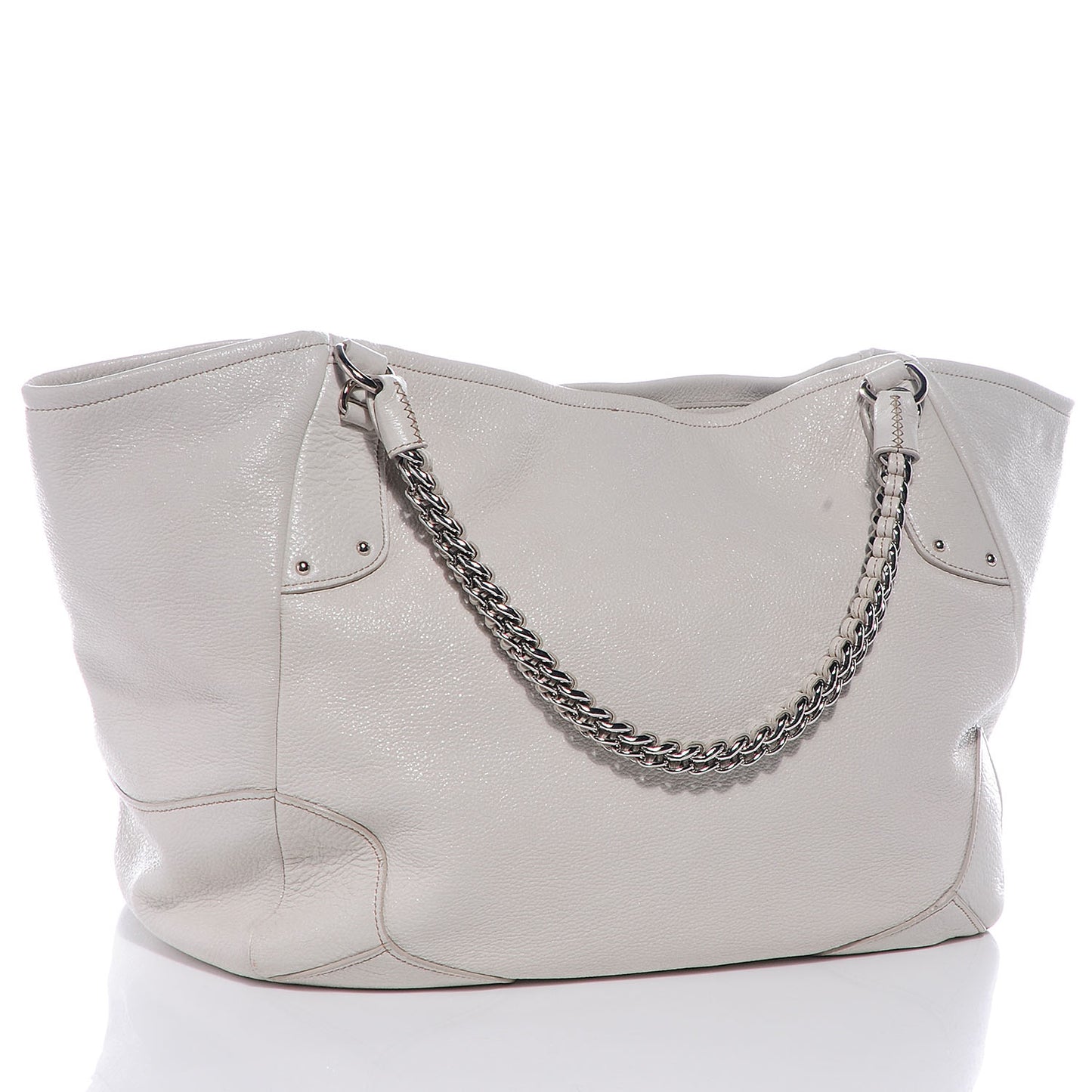 Cervo Lux Deerskin Chain Shoulder Bag Talco
