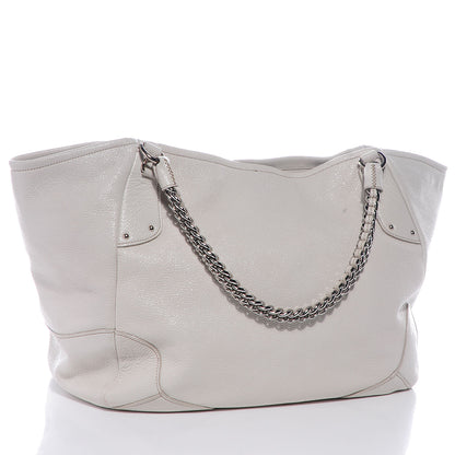 Prada Cervo Lux Deerskin Chain Shoulder Bag Talco 3 of 14