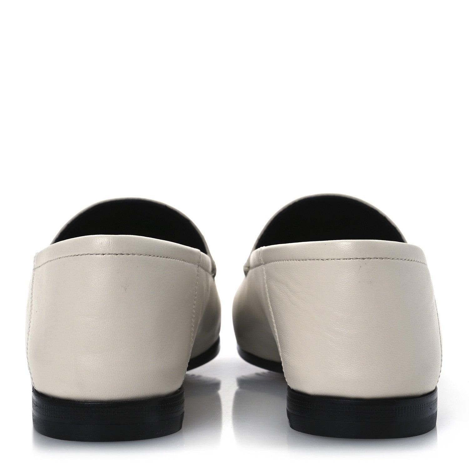 Gucci Lambskin Womens Brixton Horsebit Loafers 35 Mystic White 6 of 13