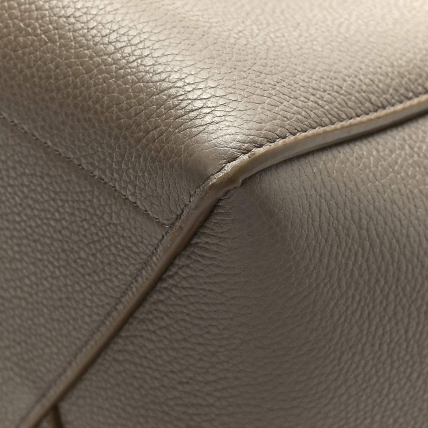 Soft Grained Calfskin Sangle Bucket Bag Taupe