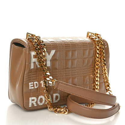 Burberry Patent Quilted Horseferry Print Small Lola Bag Tan 3 of 9