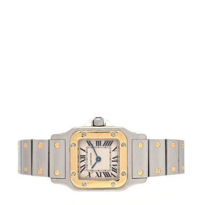 Cartier Stainless Steel 18K Yellow Gold 24mm Santos De Cartier Galbee Quartz Watch 2 of 5