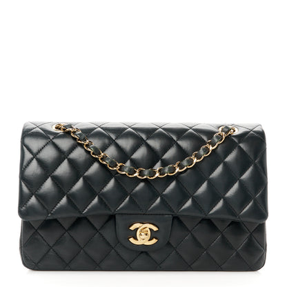 Chanel Lambskin Quilted Medium Double Flap Black 1 of 12