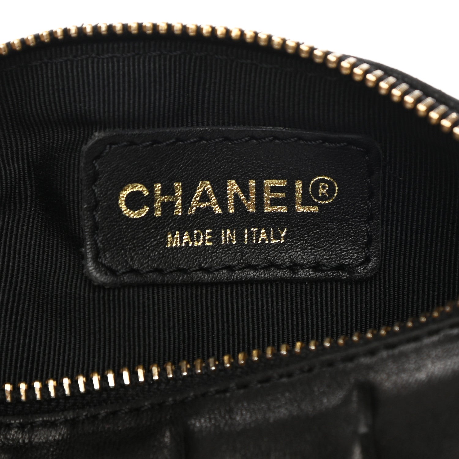 Chanel Lambskin Chocolate Bar Cosmetic Pouch Black 6 of 7