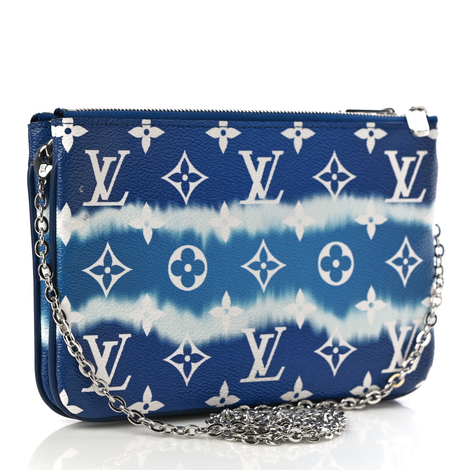 Louis Vuitton Monogram Giant Escale Double Zip Pochette Blue 3 of 11