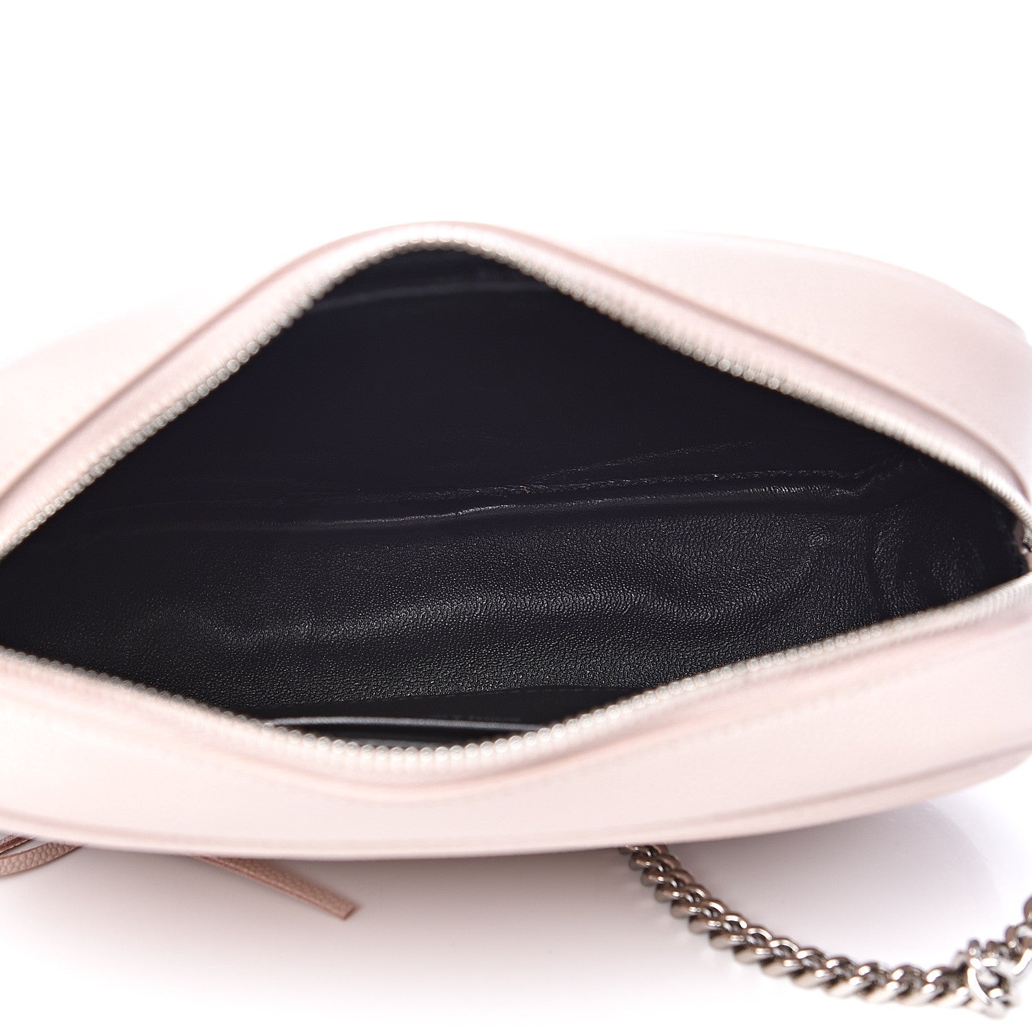 Saint Laurent Grain De Poudre Matelasse Monogram Mini Lou Camera Bag Marble Pink 4 of 9