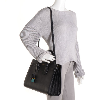 Saint Laurent Grained Calfskin Small Sac De Jour Black 2 of 10