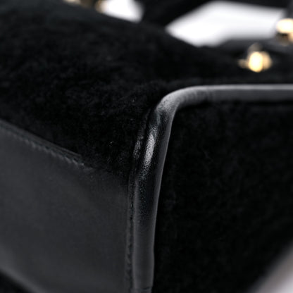 Balenciaga Shearling Gold Metallic Edge Hardware Mini City Black 12 of 12
