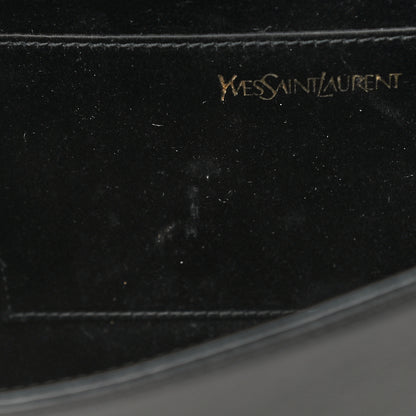 Saint Laurent Textured Patent Monogram Large Belle De Jour Clutch Black 6 of 13
