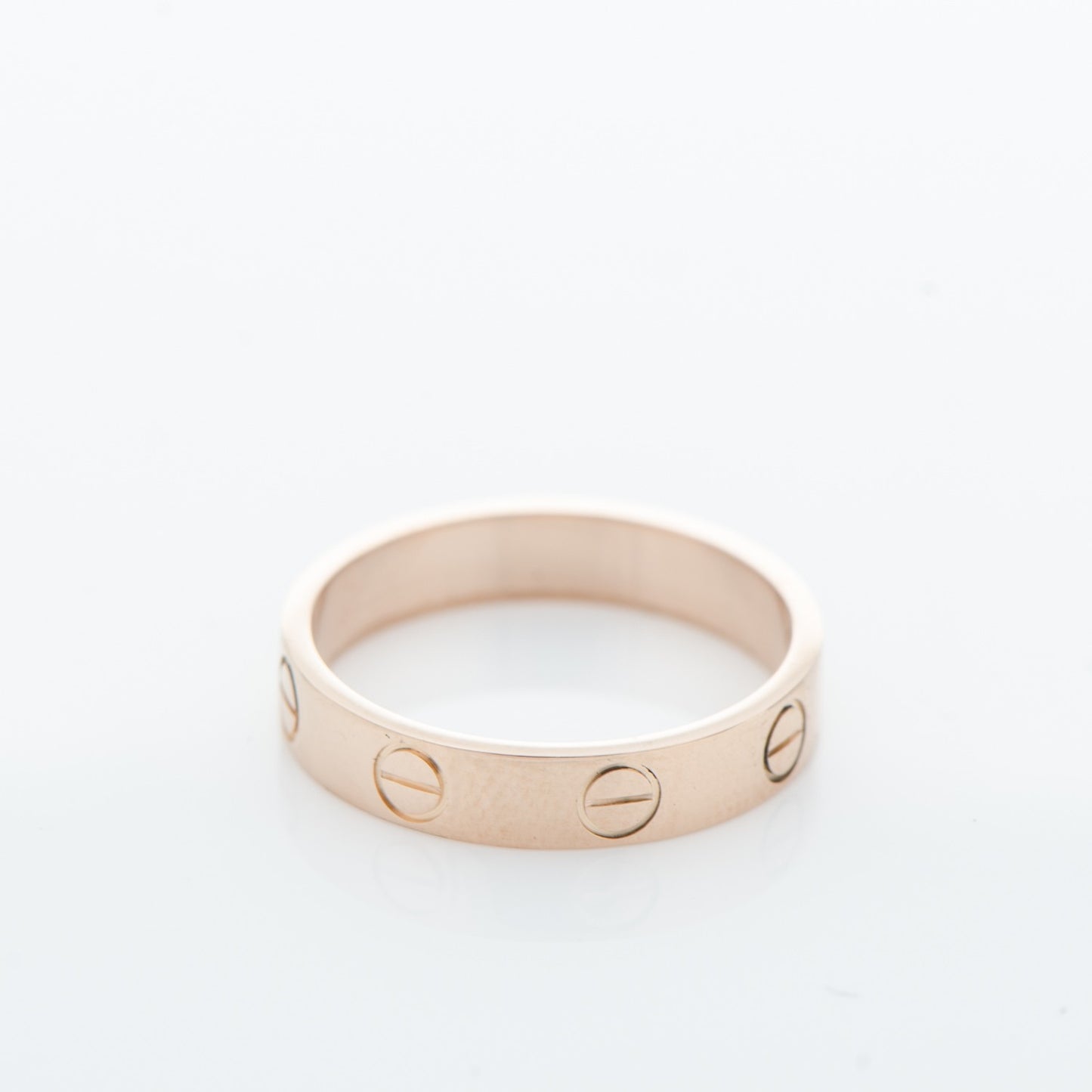 18K Pink Gold 3.5mm LOVE Wedding Band Ring 50 5.25
