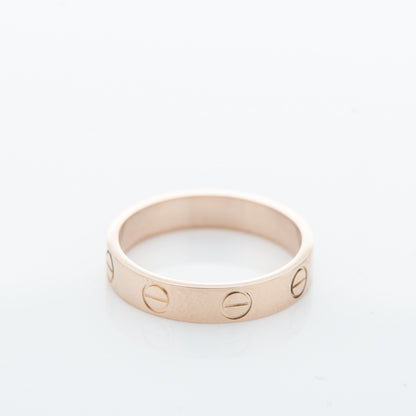 Cartier 18K Pink Gold 3.5mm LOVE Wedding Band Ring 50 5.25 3 of 5