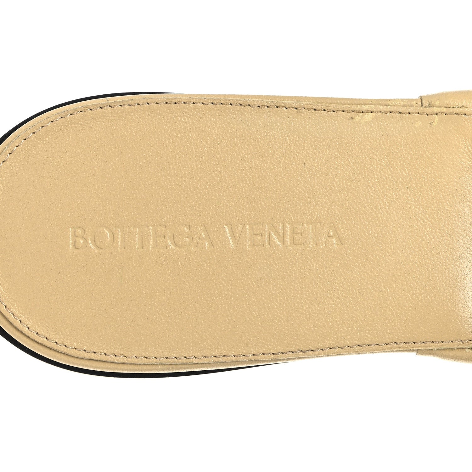 Bottega Veneta Nappa Quilted Rubber Lido Flat Sandals 39.5 Cane Sugar 8 of 9