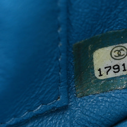 Chanel Iridescent Caviar Quilted Extra Mini Flap Light Blue 8 of 13