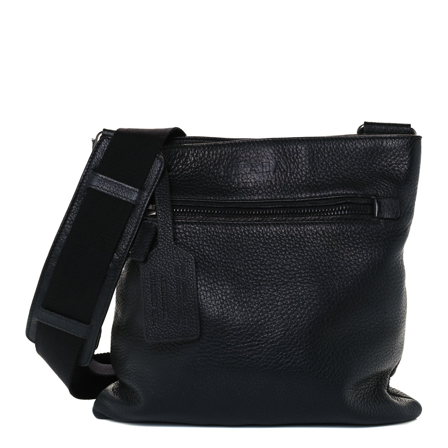 Vitello Daino Crossbody Bag Black