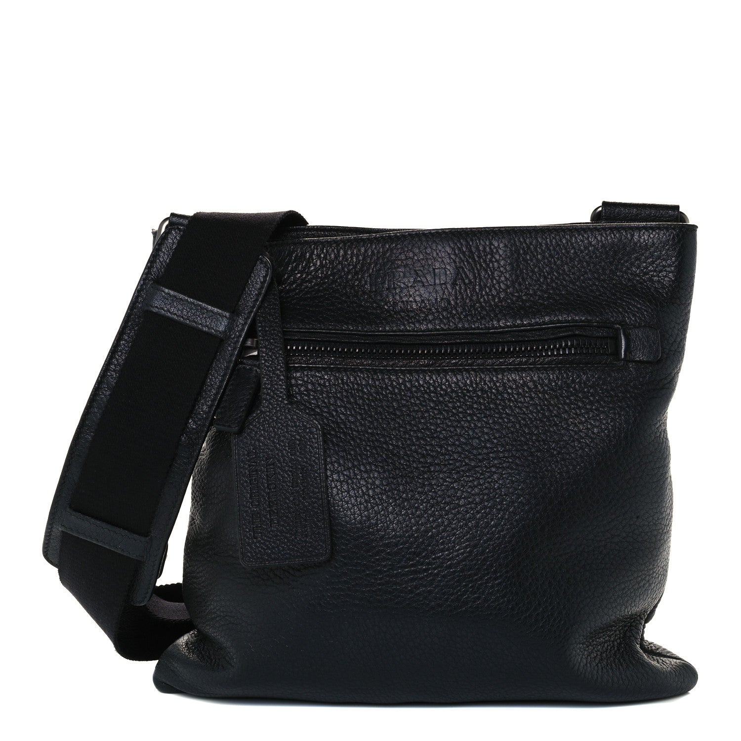 Prada Vitello Daino Crossbody Bag Black 1 of 10