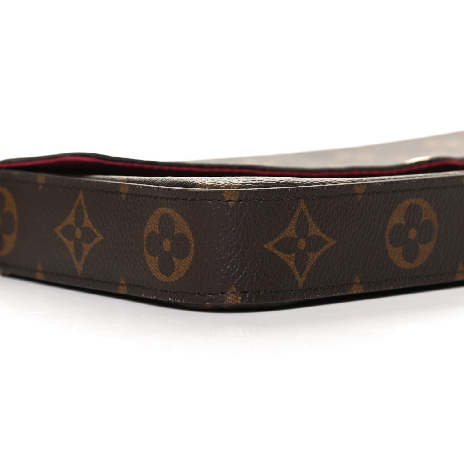 Louis Vuitton Monogram Pochette Felicie Chain Wallet Fuchsia 5 of 11