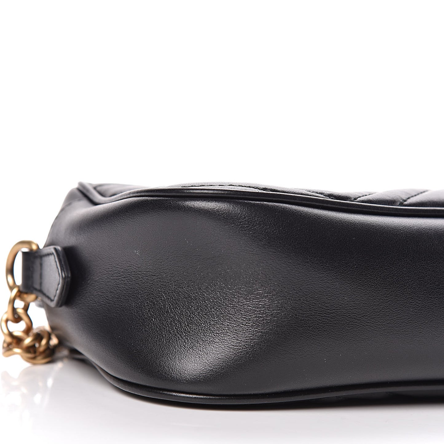 Calfskin Matelasse Small GG Marmont Chain Shoulder Bag Black