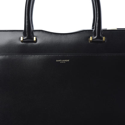 Saint Laurent Shiny Calfskin Medium Uptown Tote Black 8 of 12