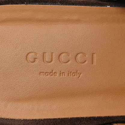 Gucci Suede Horsebit Platform Mules 37 Washed Brown 9 of 15