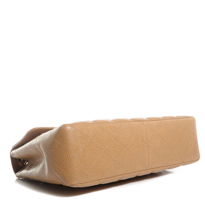 Chanel Caviar Jumbo Single Flap Beige 4 of 9