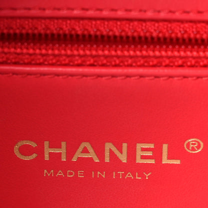 Chanel Caviar Quilted Medium CC Filigree Vanity Case Red 6 of 9
