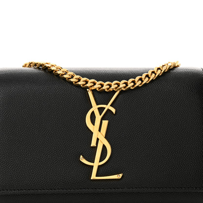 Saint Laurent Grain De Poudre Small Monogram Kate Satchel Black 8 of 14