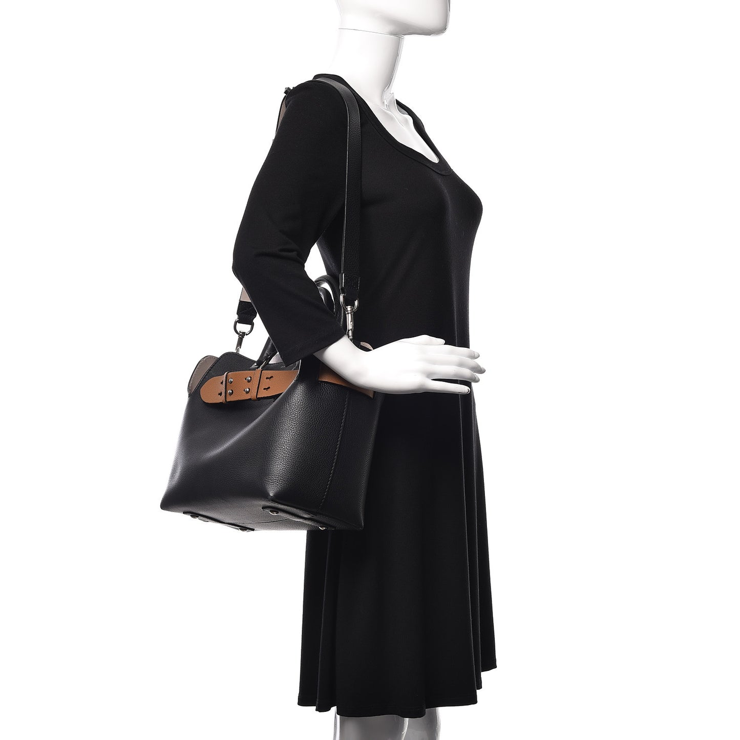 Soft Grain Calfskin Small Belt Bag Black