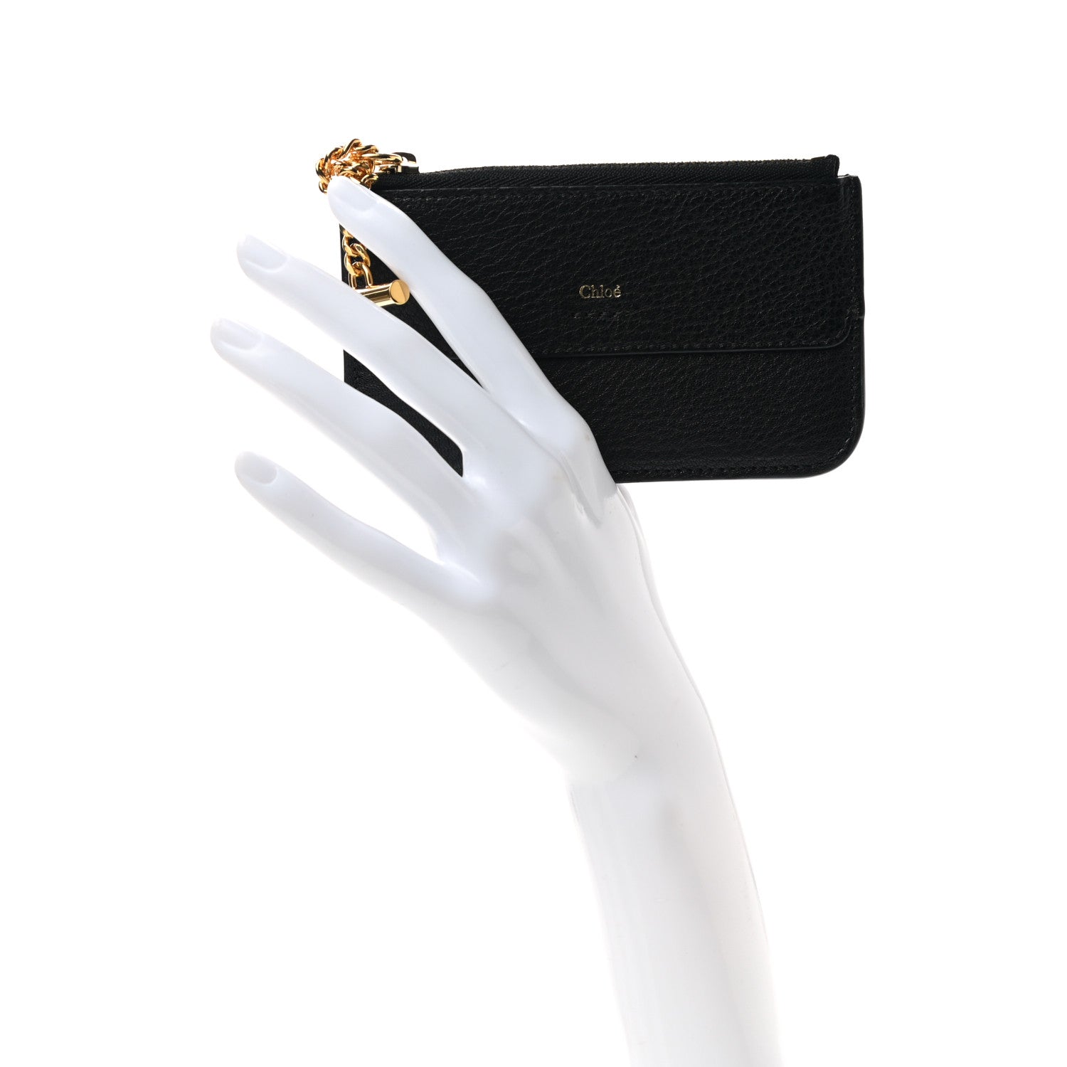 Chloe Grained Calfskin Drew Card Holder Black 2 of 7
