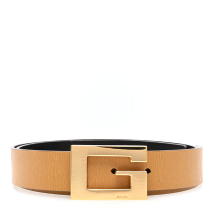 Gucci Calfskin Square G Belt 75 30 Natural 1 of 4